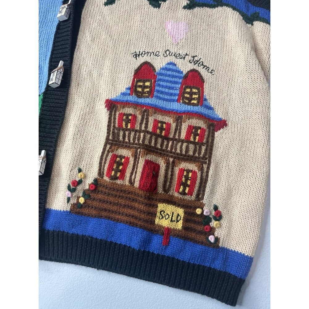 Vtg‎ Eagles Eye Sweater Vest Home Sweet Home Size 2x - Picture 2 of 14